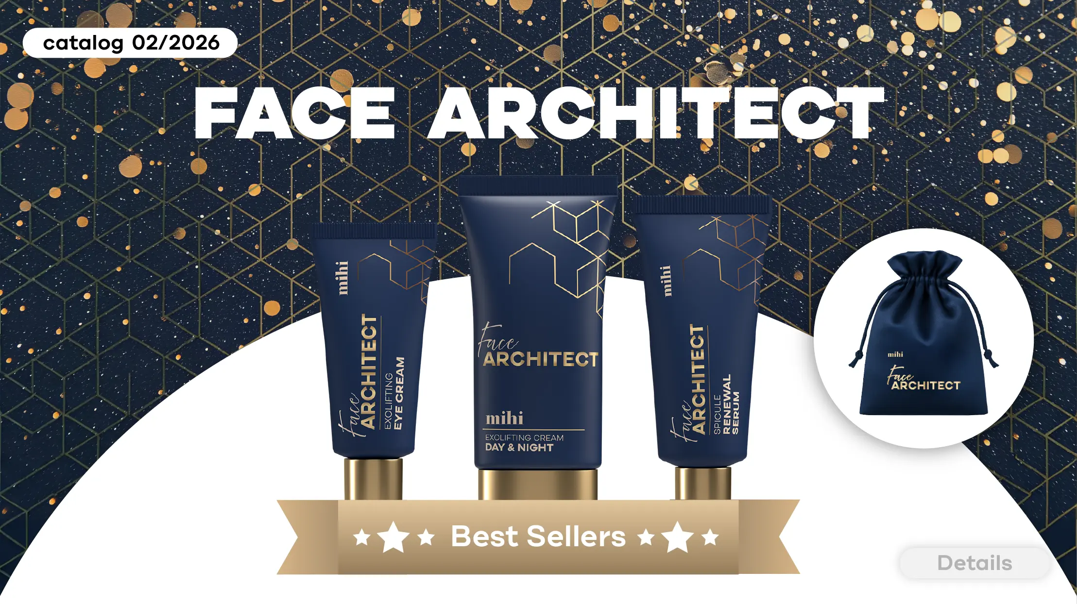 Face Architect Best Sellers: Contest for true leaders! In this period, the hero of our contest is the premium set for deep skin renewal and correction — 251110 Face Architect